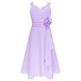 thumbnail image 1 of CHICTRY Girls Chiffon Sequins Birthday Party Proms Dress Pleated High-low Hem Flower Girls Dress Lavender-A 6, 1 of 6