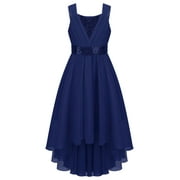 navy blue childrens dresses Princess Ivory Lace Tulle V Back Wedding Flower Girl Dress 4T --- Chest = 23 inches/ Waist = 22 inches/ Hollow to knee = 25 inches but when a nine or 10 Kids Lace Tulle Navy Blue