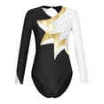 thumbnail image 1 of CHICTRY Girls Color Contrast Ballet Gymnastics Leotard Long Sleeve Modern Dance Ice Skating Bodysuit White 6, 1 of 5