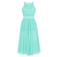 thumbnail image 1 of CHICTRY Girls Floral Lace Rhinestone Maxi Romper Dress for Birthday Wedding Party Mint Green 12, 1 of 7