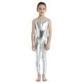 thumbnail image 1 of CHICTRY Girls Full Length Ballet Dance Leotard Metallic Gym Unitard Jumpsuit, 1 of 7