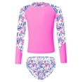 thumbnail image 1 of CHICTRY Girls Long Sleeve Printed Swimsuit Quickly Dry Swim Tops with Briefs Swimwear Bathing Suit Pink 10, 1 of 7
