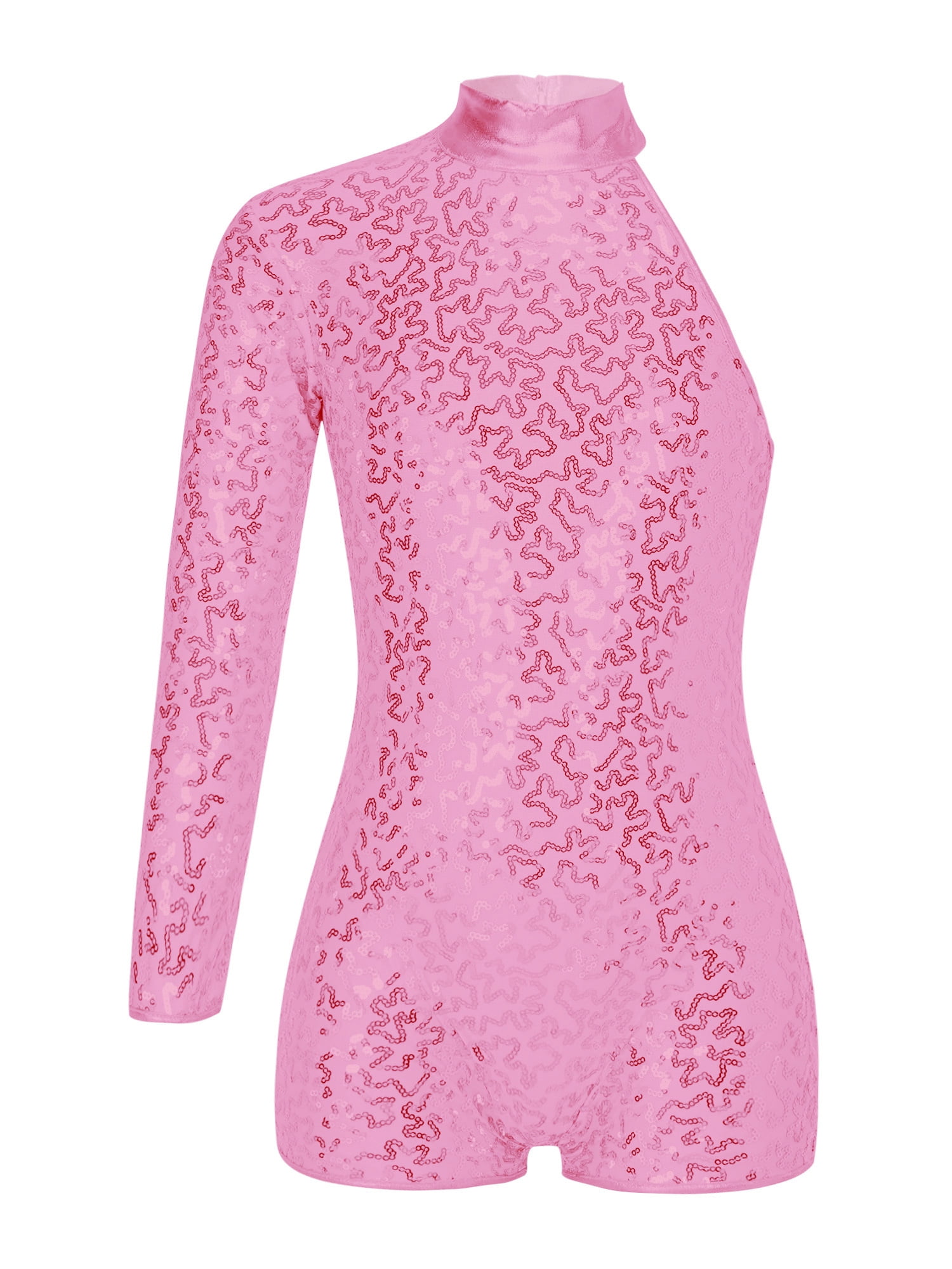 CHICTRY Girls One Shoulder Shiny Sequins Gymnastic Unitard Ballet ...