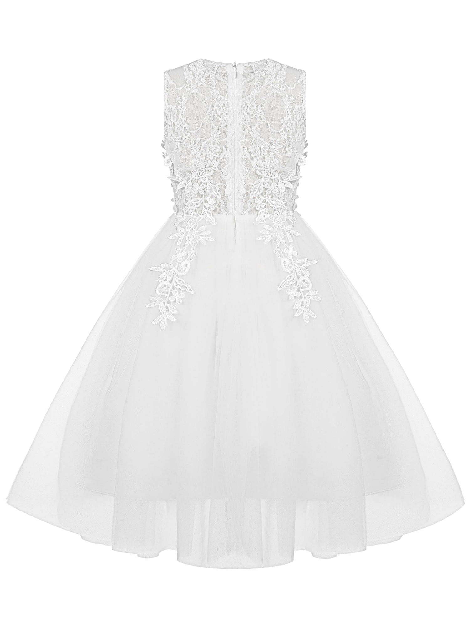 CHICTRY Girls Satin Floral Lace Flower Girl Dress Birthday Party