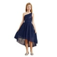 thumbnail image 1 of CHICTRY Girls Sequins One Shoulder Proms Cocktail Evening Ball Gown Shiny Beads Birthday Party Dress Navy Blue 12, 1 of 7