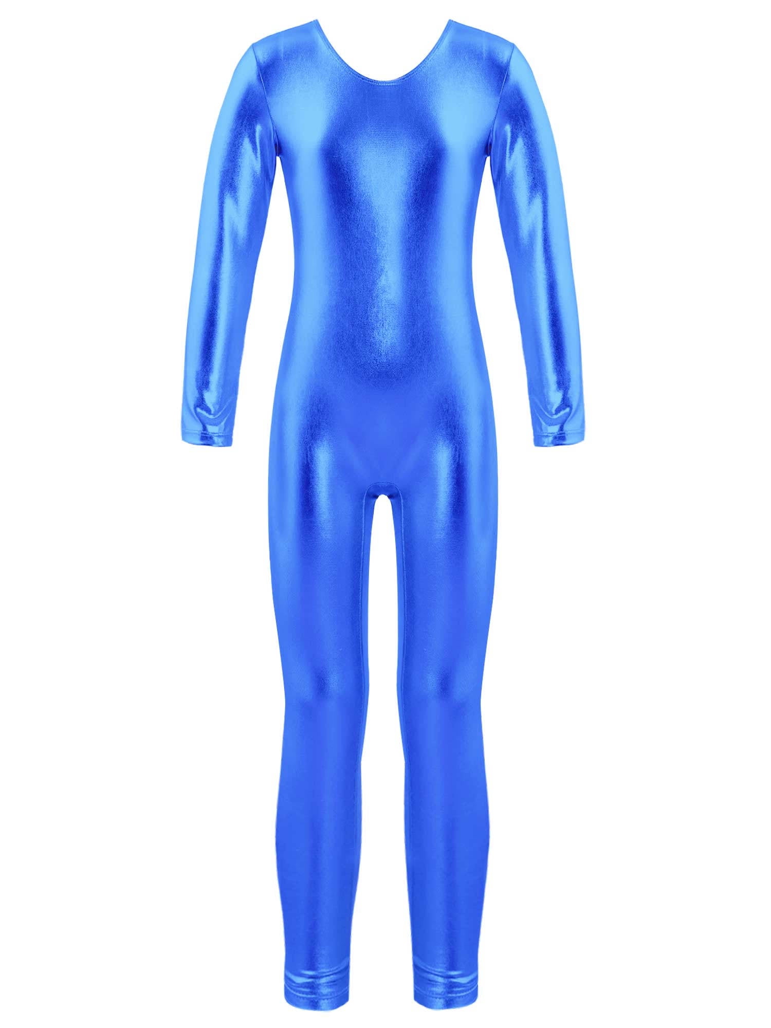 Shiny Metallic Unitard Bodysuit Catsuit Spandex One piece Lycra