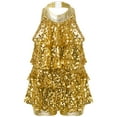 thumbnail image 1 of CHICTRY Girls Shiny Sequins Ballet Unitard Latin Jazz Dance Performance Costume Gold 4, 1 of 7