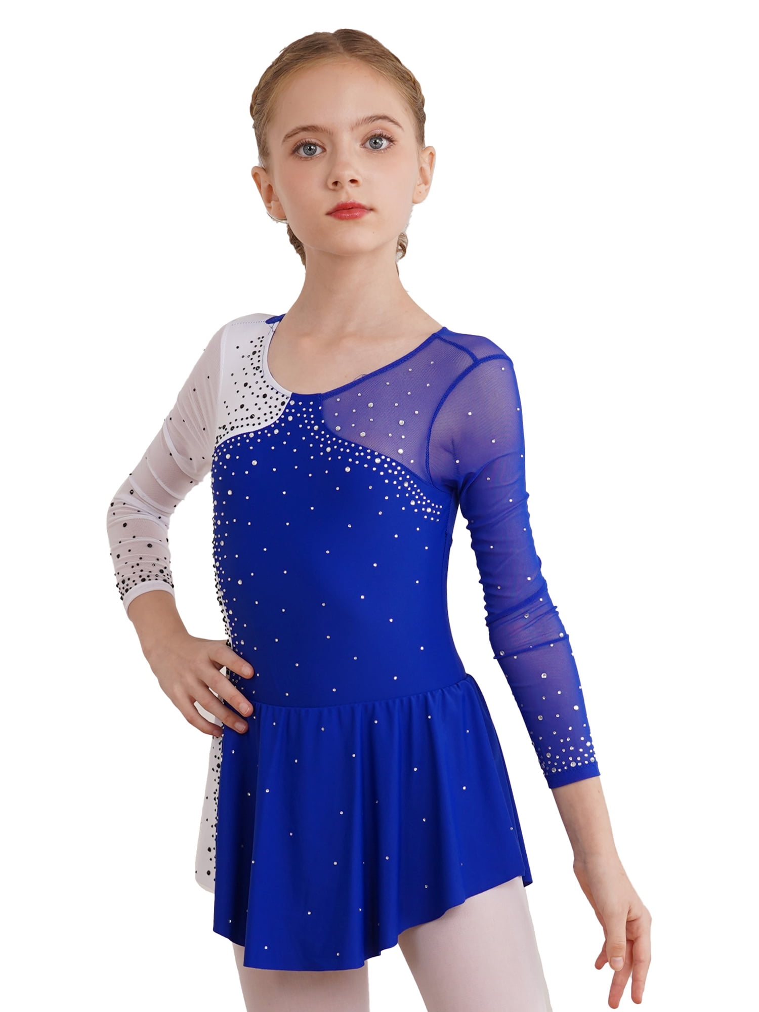CHICTRY Girls Skating Costume Figure Skating Dress Dancewear for  Competition Royal Blue 8 - Walmart.com
