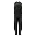 thumbnail image 1 of CHICTRY Girls Sleeveless Figure Skating Costume Ballet Dance Gymnastics Leotard Shiny Rhinestone Jumpsuit Black 16, 1 of 7