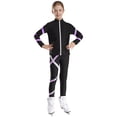 thumbnail image 1 of CHICTRY Girls Teens 2Pcs Sports Suit Gym Workout Outfit Long Sleeve Sparkle Rhinestone Coat with Leggings Activewear A Light Purple 12, 1 of 6