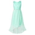 thumbnail image 1 of CHICTRY Girls Wedding Flower Girls Bridesmaid Dress with Rhinestone Belt Tea Length Chiffon Pageant Prom Gown Mint Green 4, 1 of 7