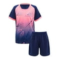 thumbnail image 1 of CHICTRY Kids Boys Basketball Football Jersey Uniform 2Pcs Sports Outfit Quick Dry T-Shirt with Shorts Set Navy Blue 11-12, 1 of 7