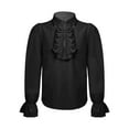 thumbnail image 1 of CHICTRY Kids Boys Long Sleeve Ruffled Cuffs Shirt Medieval Renaissance Blouse Halloween Cosplay Costume, 1 of 5