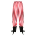 thumbnail image 1 of CHICTRY Kids Boys Medieval Renaissance Pirate Cosplay Costume Ankle Banded Lace-up Tapered Pants Red Stripes 2-4, 1 of 7