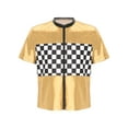 thumbnail image 1 of CHICTRY Kids Boys Racer Cosplay Costume Carnival Dress Up Short Sleeve Tee Shirt Tops Racer Outfit Gold 4, 1 of 6