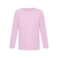 thumbnail image 1 of CHICTRY Kids Boys Solid Color Thermal Shirt Casual Long Sleeve Base Layer Warm Undershirt Pink 5-6, 1 of 5
