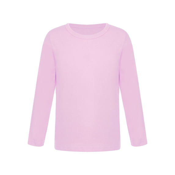 CHICTRY Kids Boys Solid Color Thermal Shirt Casual Long Sleeve Base Layer Warm Undershirt Pink 5-6