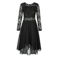 thumbnail image 1 of CHICTRY Kids Flower Girl Dress Ball Gown Chiffon Knee Length Dress for Wedding Bridesmaid Birthday Party Black 12, 1 of 7