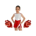 thumbnail image 1 of CHICTRY Kids Girls 2Pcs Cheers Outfit Workout Set Halloween Costume Sequins Tennis Dress with Shorts Red-A 4, 1 of 7