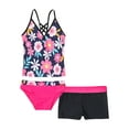 thumbnail image 1 of CHICTRY Kids Girls 3pcs Swimsuit Floral Tops with Briefs Shorts Bathing Suit Red Floral 16, 1 of 6