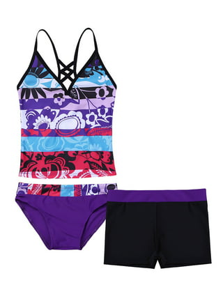 Fesfesfes Teen Girls Summer Holiday Bikini Sets Children Girls Swimwear  Leopard Print Tube Tops Split Two Piece Swimsuit Swim Pool Beach Wear  Bathing Suit 6-12 Years 