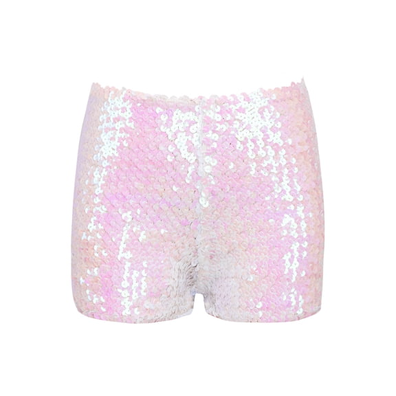 CHICTRY Kids Girls All Sparkling Sequins Dance Shorts Dancewear Cycling Hiking Shorts Colorful 4-6