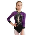 thumbnail image 1 of CHICTRY Kids Girls Ballet Dance Leotard Skating Dance Competition Stage Wear Mesh Overlay Gymnastics Training Leotard Purple 6, 1 of 7