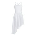 thumbnail image 1 of CHICTRY Kids Girls Ballet Lyrical Dance Leotard Cutout Back Dress Dancewear White 9-10, 1 of 7