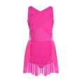thumbnail image 1 of CHICTRY Kids Girls Ballet Lyrical Dance Leotard Glittery Rhinestones Sleeveless Figure Skating Dress Hot Pink 16, 1 of 7