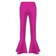 thumbnail image 1 of CHICTRY Kids Girls Bell Bottoms Jazz Hip Hop Dance Flare Pants,Sizes 5-14 Hot Pink 8, 1 of 6