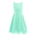 thumbnail image 1 of CHICTRY Kids Girls Chiffon Flower Girl Dress Pleated High Waist Birthday Party Dress, 1 of 6