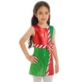 thumbnail image 1 of CHICTRY Kids Girls Elf Costume Sequins Striped Dance Leotard Cutout Stage Performance Jumpsuit Xmas Dancewear Red 8, 1 of 7