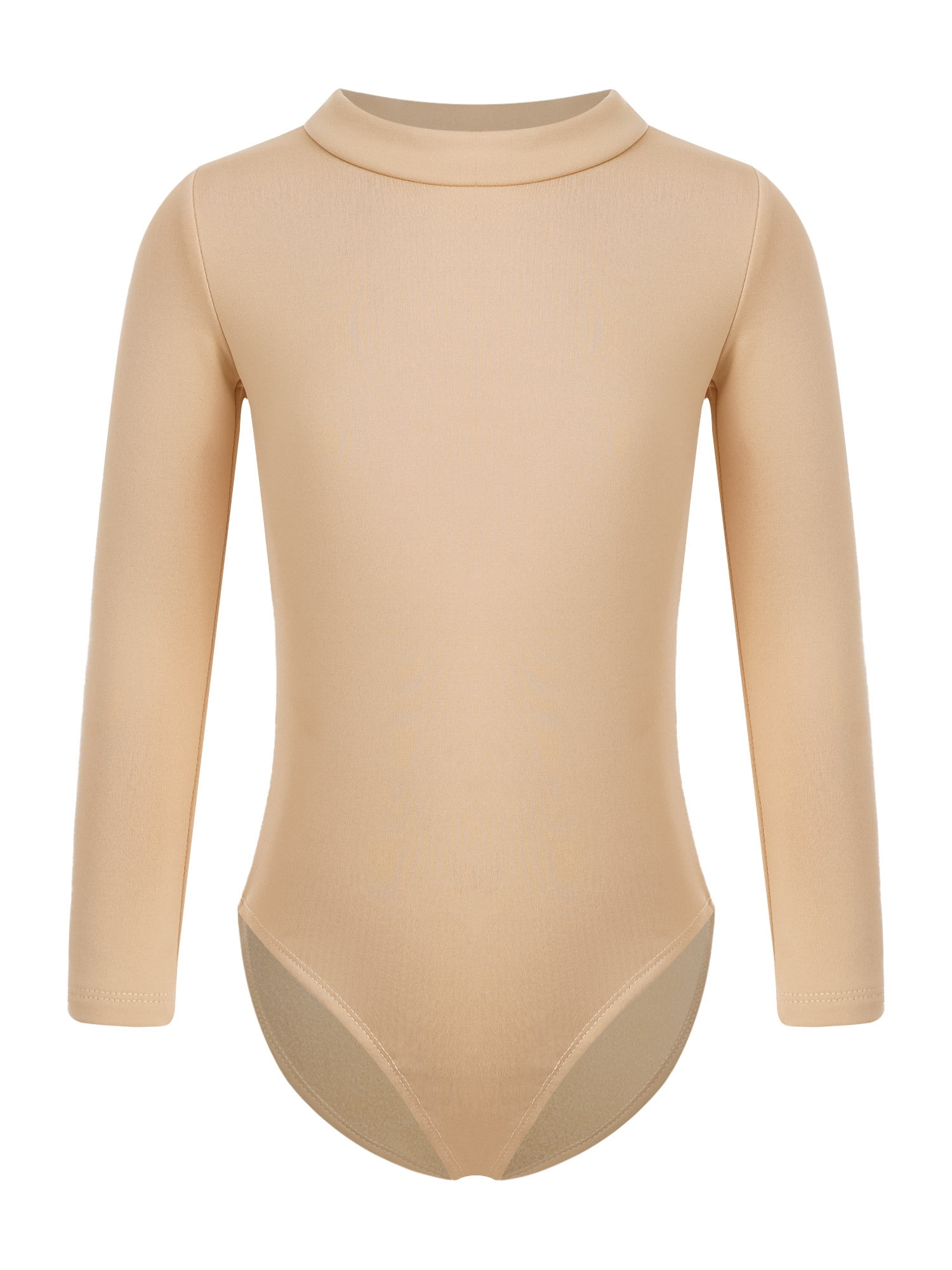 CHICTRY Kids Girls Fleece Lined Ballet Leotard Long Sleeve Solid Color