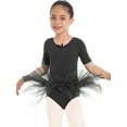 thumbnail image 1 of CHICTRY Kids Girls Gymnastics Ballet Leotard Dress Tulle Ballet Dance Tutu Skirt with Built-in Briefs Dance Outfit Black 5-6, 1 of 7