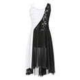 thumbnail image 1 of CHICTRY Kids Girls Gymnastics Leotard Irregular Lyrical Dance Dress Hollow Back High-Low Skirt Dancewear Black 8, 1 of 5