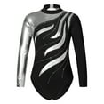 thumbnail image 1 of CHICTRY Kids Girls Long Sleeve Cutout Back Gymnastics Leotard Shiny Rhinestones Dance Gym Exercise Bodysuit Black 8, 1 of 7