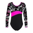 thumbnail image 1 of CHICTRY Kids Girls Long Sleeve Gymnastics Dance Leotard Unitard Cartoon Prints Ballerina Costume, 1 of 6
