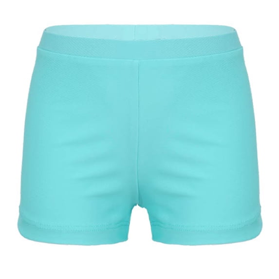 CHICTRY Kids Girls Quick-Dry Swimming Shorts Solid Color Pool Beach Bathing Shorts,Sizes 4-14 Light Green 4