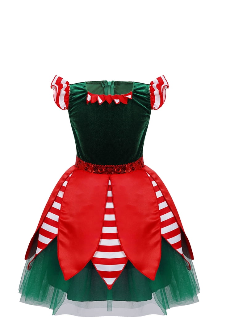 white christmas dresses Elegant Christmas Party Dresses for Girls – Sparkling Ball Gown main image 1