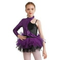 thumbnail image 1 of CHICTRY Kids Girls Sequins Jazz Dance Costume Asymmetrical Sleeves Gymnastics Leotard Dress Dancewear Purple 8, 1 of 7