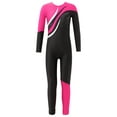 thumbnail image 1 of CHICTRY Kids Girls Solid Color Long Sleeve Ballet Dance Leotard Gymnastics Unitard Biketard,Sizes 5-12 Hot Pink-A 8, 1 of 5