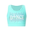 thumbnail image 1 of CHICTRY Kids Girls Sports Vest Sleeveless Shiny Rhinestone Racerback Crop Top Gymnastics Dance Tops Lake Blue 6, 1 of 7