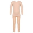 thumbnail image 1 of CHICTRY Kids Girls Thermal Underwear Long Sleeve Base Layer Tops with Pantyhose Ballet Gym Outfit Nude B 6, 1 of 7