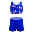 thumbnail image 1 of CHICTRY Kids Girls Two Piece Dance Outfit Crop Top with Shorts Set Activewear, 1 of 7