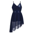 thumbnail image 1 of CHICTRY Kids Girls V Neck Sequins Ballet Latin Dance Dress Costume,Sizes 5-14 Navy Blue 8-10, 1 of 7