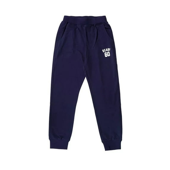 CHICTRY Kids Little Boys Jogger Sweatpants Solid Color Active Athletic Pants Navy Blue 4-5