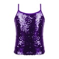 thumbnail image 1 of CHICTRY Little Big Girls Metallic Camis Tank Tops Dance Performance Costume, 1 of 7