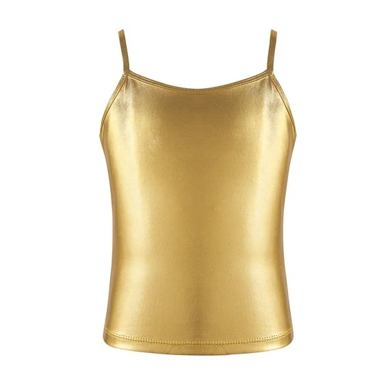 CHICTRY Little Big Girls Metallic Camis Tank Tops Dance Performance Costume