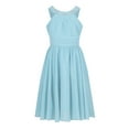 thumbnail image 1 of CHICTRY Little Girls Chiffon Flower Girl Dress Rhinestones Birthday Party Dress,Sizes 4-16 Sky Blue 14, 1 of 7