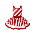 thumbnail image 1 of CHICTRY Little Girls Sequins Christmas Dance Dress Stripes Tutu Leotard Dress Red 6, 1 of 7